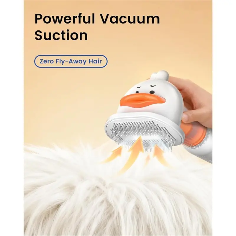 ABUH-For Dogs& Undercoat Rake For Dogs, Vacuum Dog Brush For Shedding, Self Cleaning Slicker Brush, Deshedding Grooming Tool