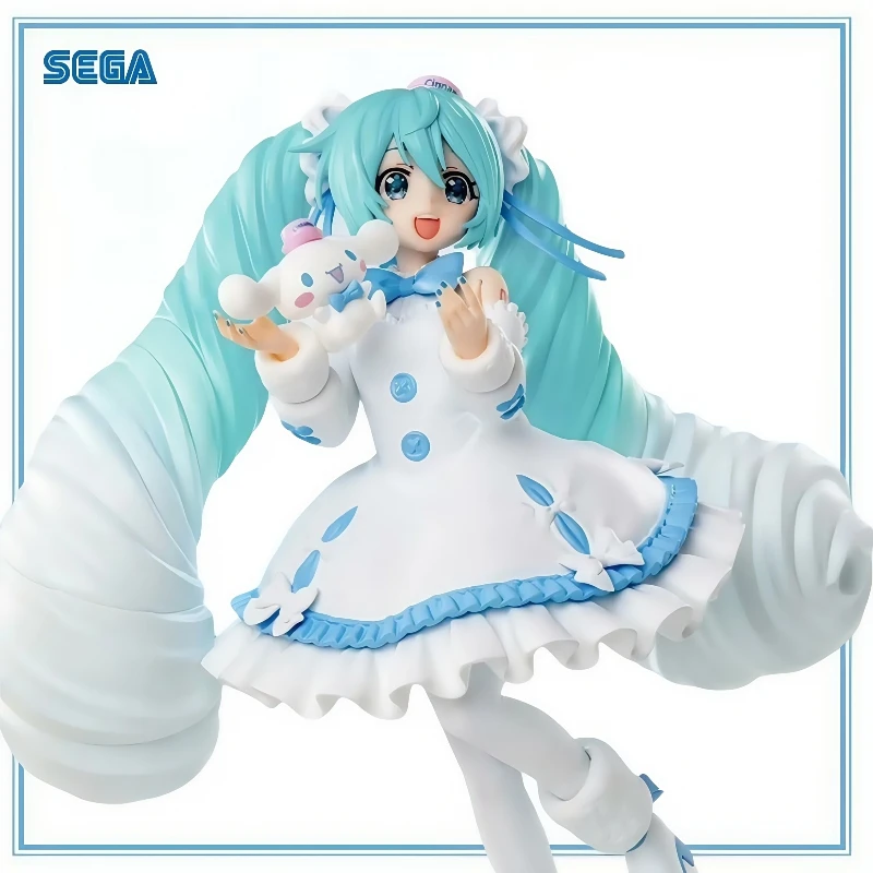 

SEGA Original Authentic in Stock Hatsune Miku Anime Miku Cinnamoroll White Dress Action Figures Anime Cartoon Gifts Toys Model