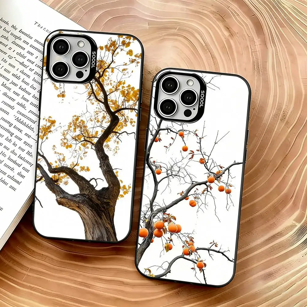 

Scenic tree Phone Case For iPhone 17,16,15,14,13,12,11 Plus,Pro Max,XS,Colorful Silver Phone case Funda Cover