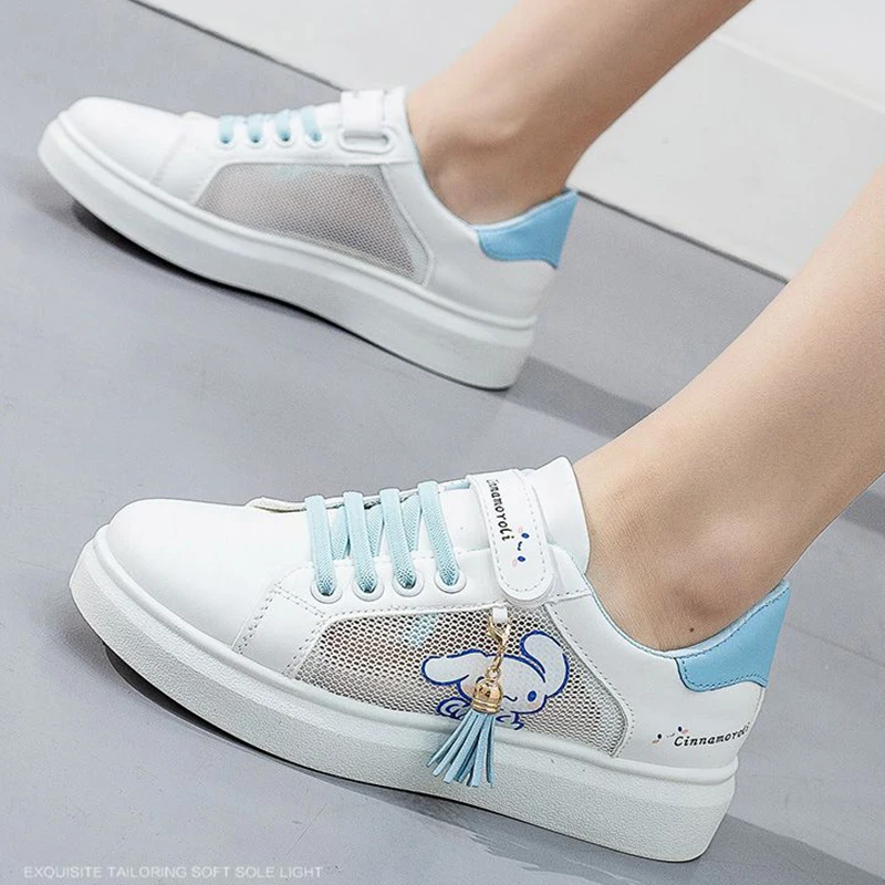 Cute Cinnamoroll Shoes Sanrio Kawaii Anime Children Sneakers Girls Heart Cartoon Soft Bottom Anti-Slip Tenis Gift for Kids