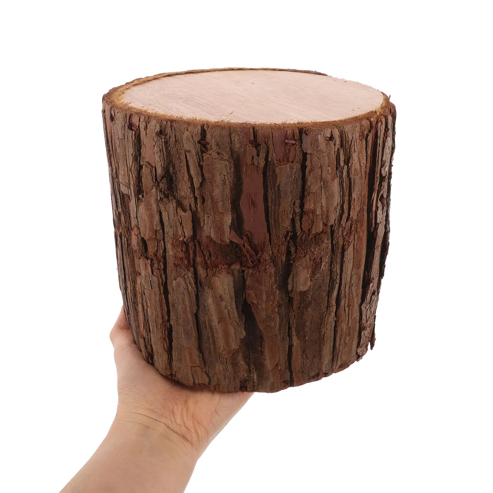 جذع ديكور محور أشجار واقعية جذع الشموع حامل مزرعة ريفي المنزل الزفاف الممر الديكور الخشب