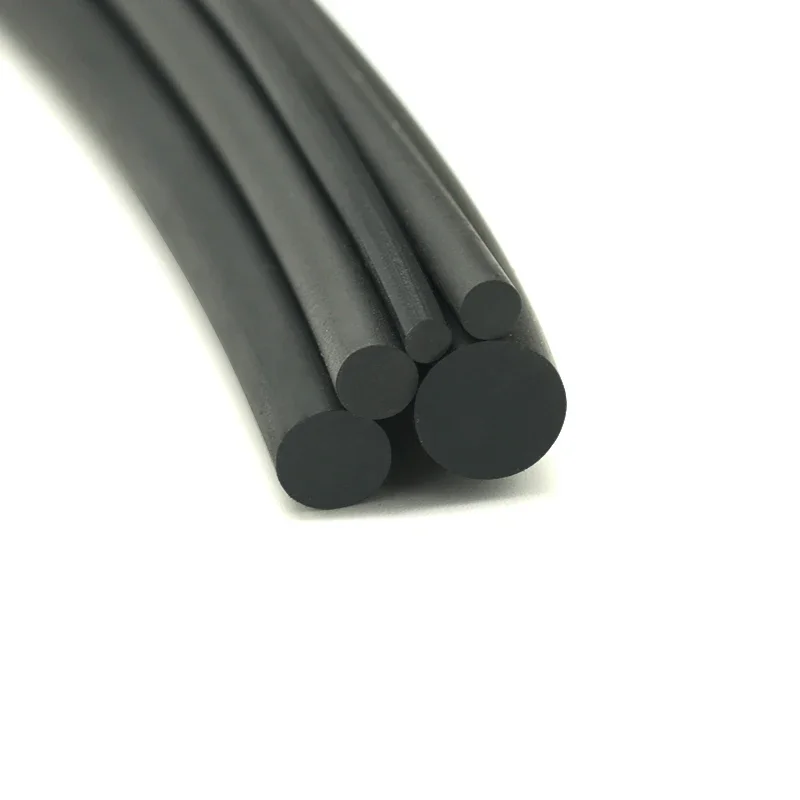 2/5/10M Dia 1.5 2 2.5 3 4 5 6 7 8 9 10mm Solid Black  NBR Sealing Strip Oil Resistance Nitrile Rubber Round Strip NBR Strip