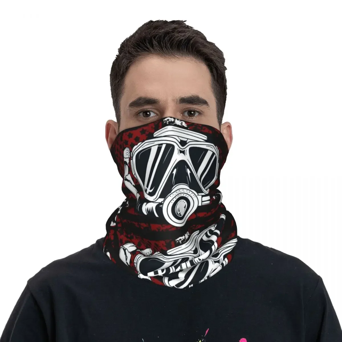 American Flag Scuba Diving Gift Magic Scarf Merchandise Neck Cover Dive Flag Bandana Summer Fishing Face Mask for Men Women