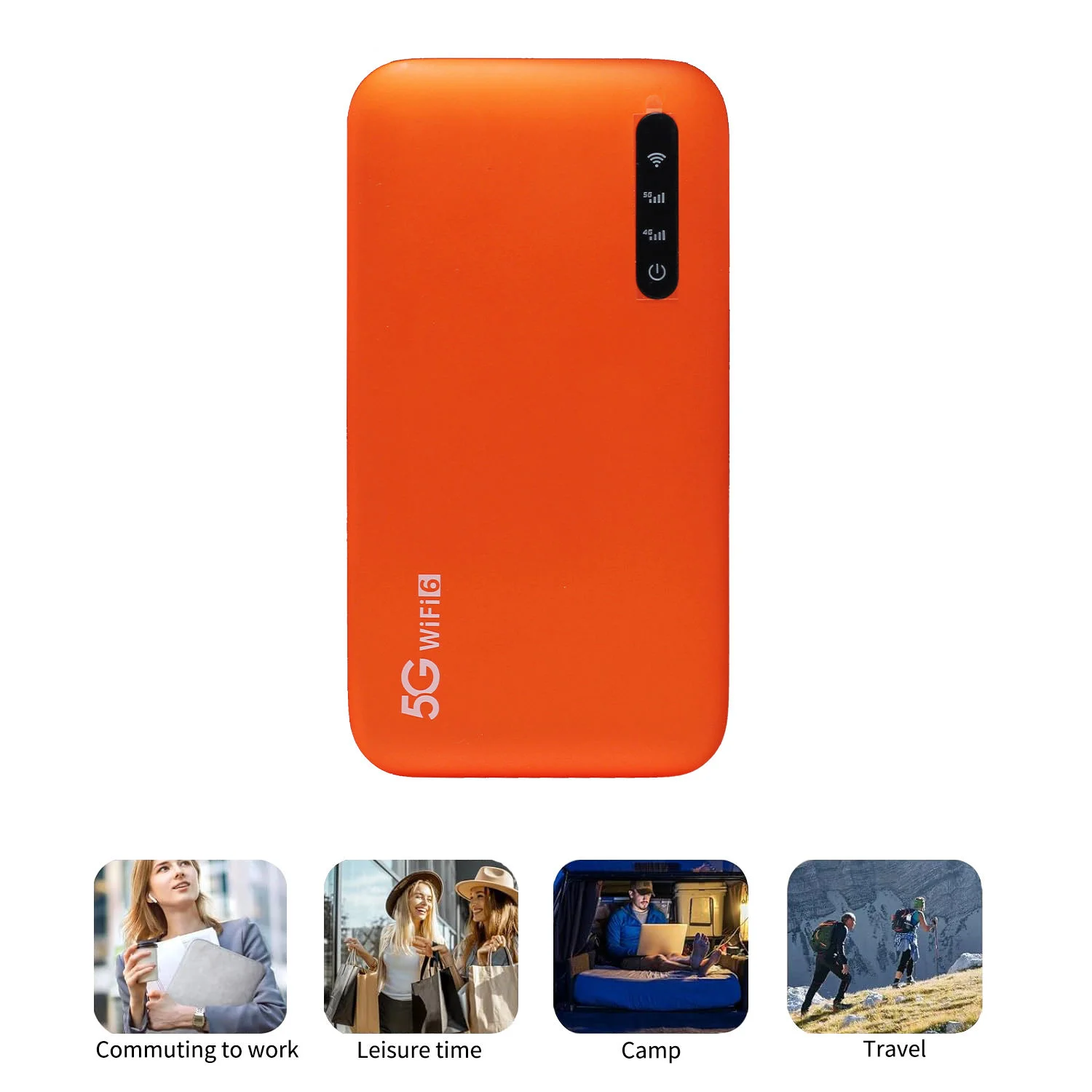 5G Mobile Wi-Fi WiFi Mini Pocket Router UNISOC V510 Modem 5000mAh Hotspot Wi-Fi6 Home Lock Band Indoor High Speed
