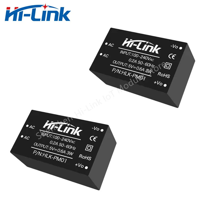 Free Shipping 220V To 5V AC DC Power Supply HLK-PM01 10pcs/lot Isolated Mini Size High Efficiency Step Down Converter