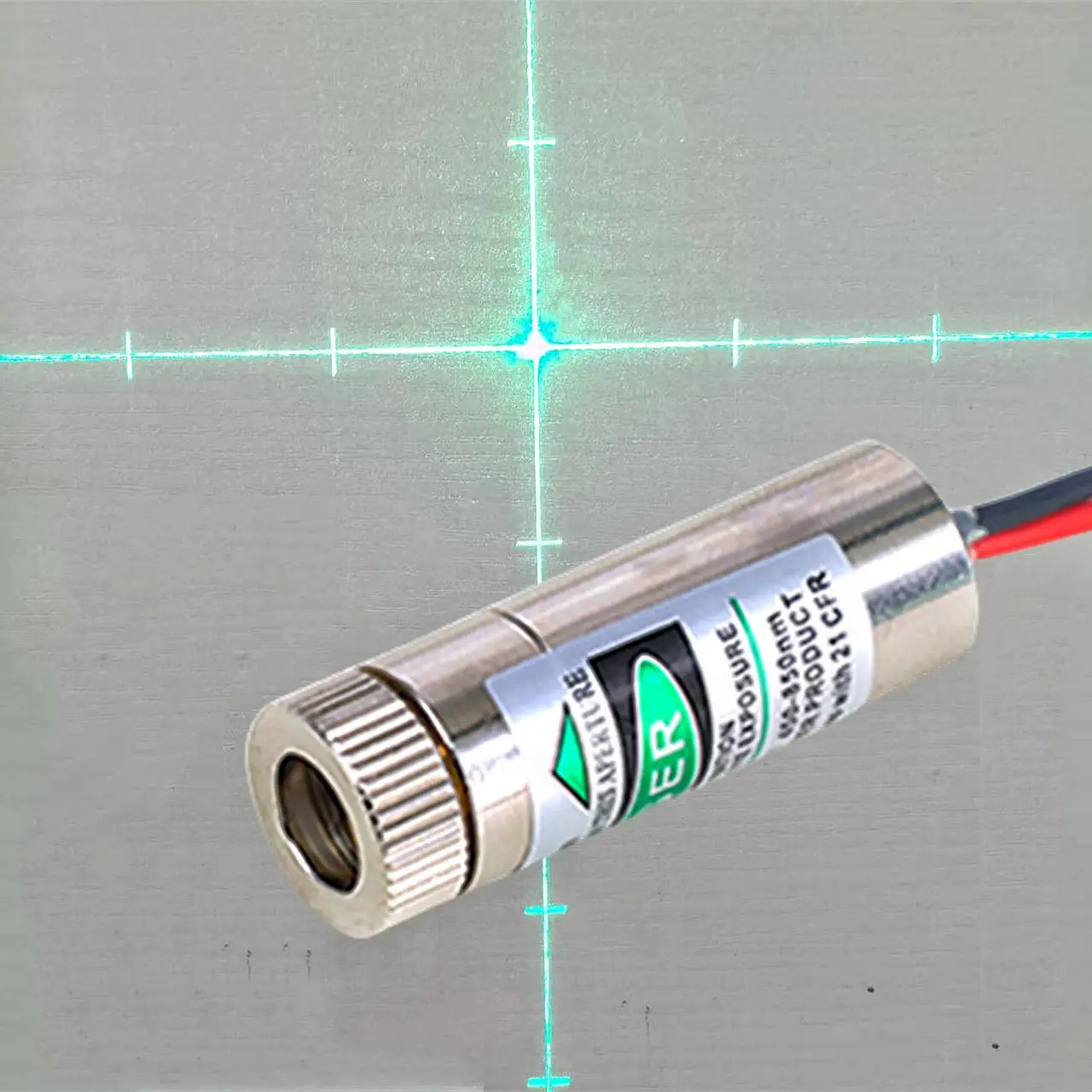 WithScaleCrossLine Laser Module520nm Green Head Glass Lens Focusable Adjustable DiodeLndustrial Diameter12mmOptical Lnstruments