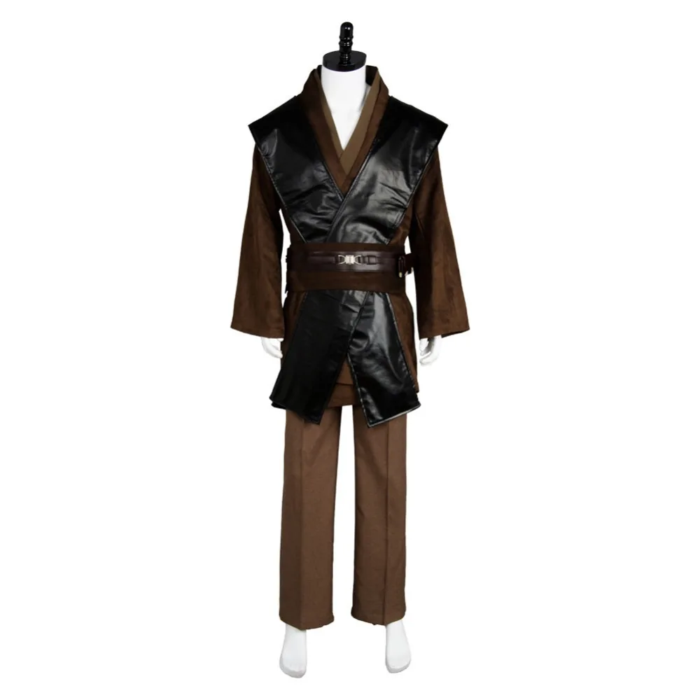 Jedi Anakin Skywalker Cosplay Costume Top Pants Cloak Robe For Adult Men Male Full Set Halloween Carnival Party Role Playing - Image 4