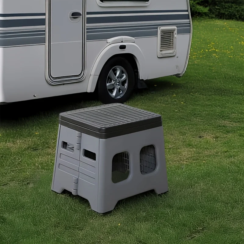 Inodoro plegable portátil para acampar y emergencias: inodoro de viaje compacto con diseño resistente a olores, incluye tapa y bolsas de basura