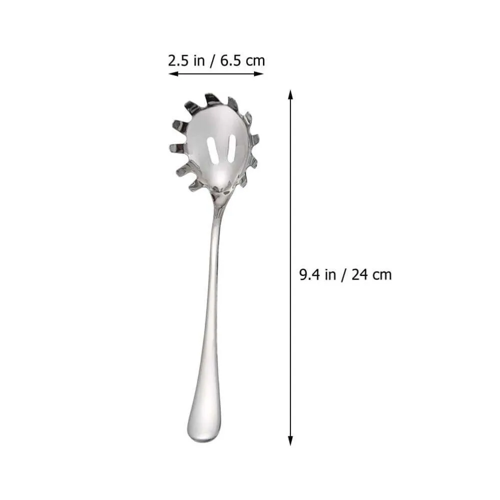 1PC Spoon Multifunctional Noodle Spoon Food Strainers Stainless Steel Spaghetti Server Pasta Colander Ladle Noodle Strainer Tool