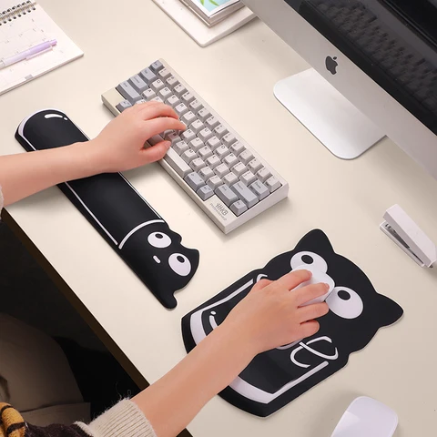 Эргономичный коврик для мыши с подставкой для запястий из пены с эффектом памяти — внешний вид товара