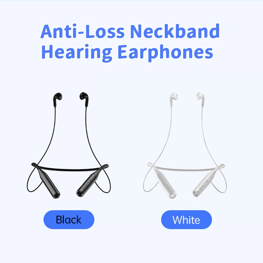 

Rechargeable Anti-Loss Neckband Hearing Aid Headphone Noise Reduction Sound Amplifier Earphones Listening Gear For Elderly Gift