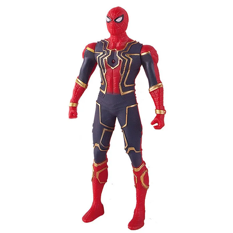 De Avengers Spider Man Hulk Film Handgemaakt Model Speelgoed Wonder Beweegbare Luminescentie Pop Handgemaakte Kinderen Verjaardagscadeau