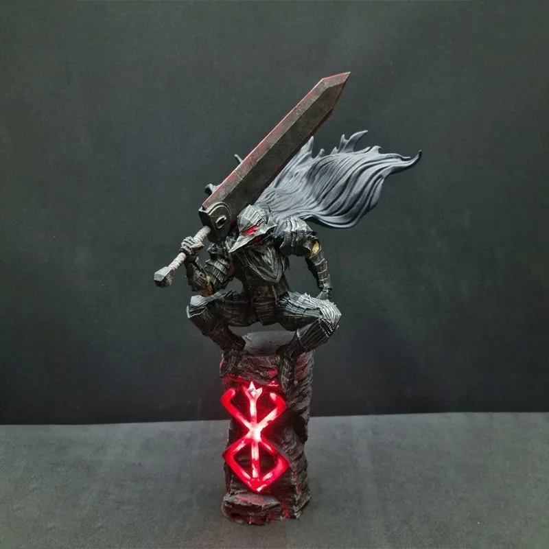 Berserk Guts L Anime Figure Guts Berserker Armor Action Figure Berserk Black Swordsman Figurine Model Collection Doll Toy 17cm