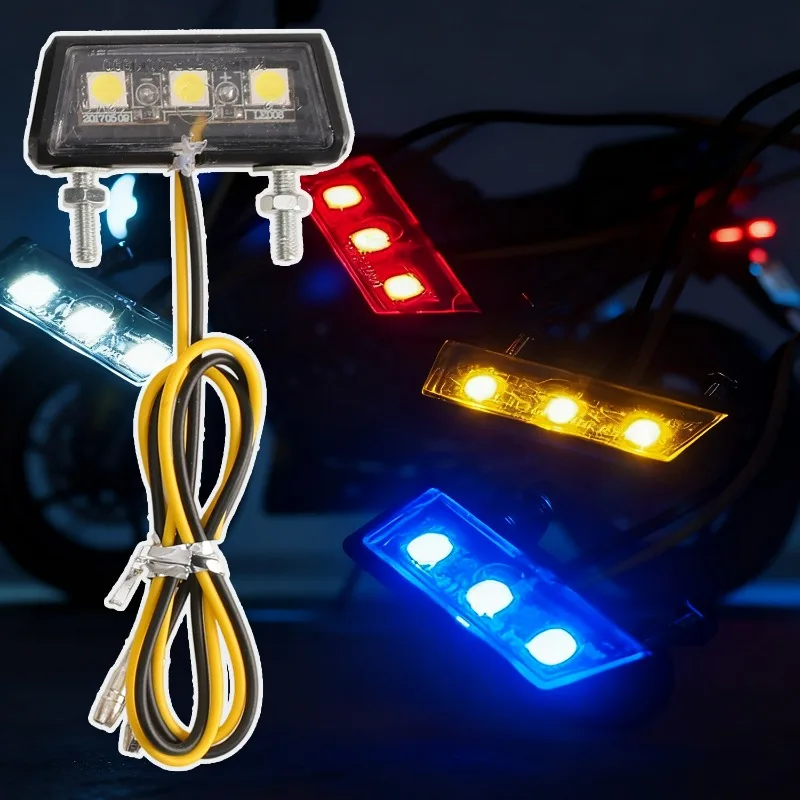 

Motorcycle LED License Plate Light Motorcycle Modification License Plate LED Light Waterproof Motorcross License Plate Lamp 12v