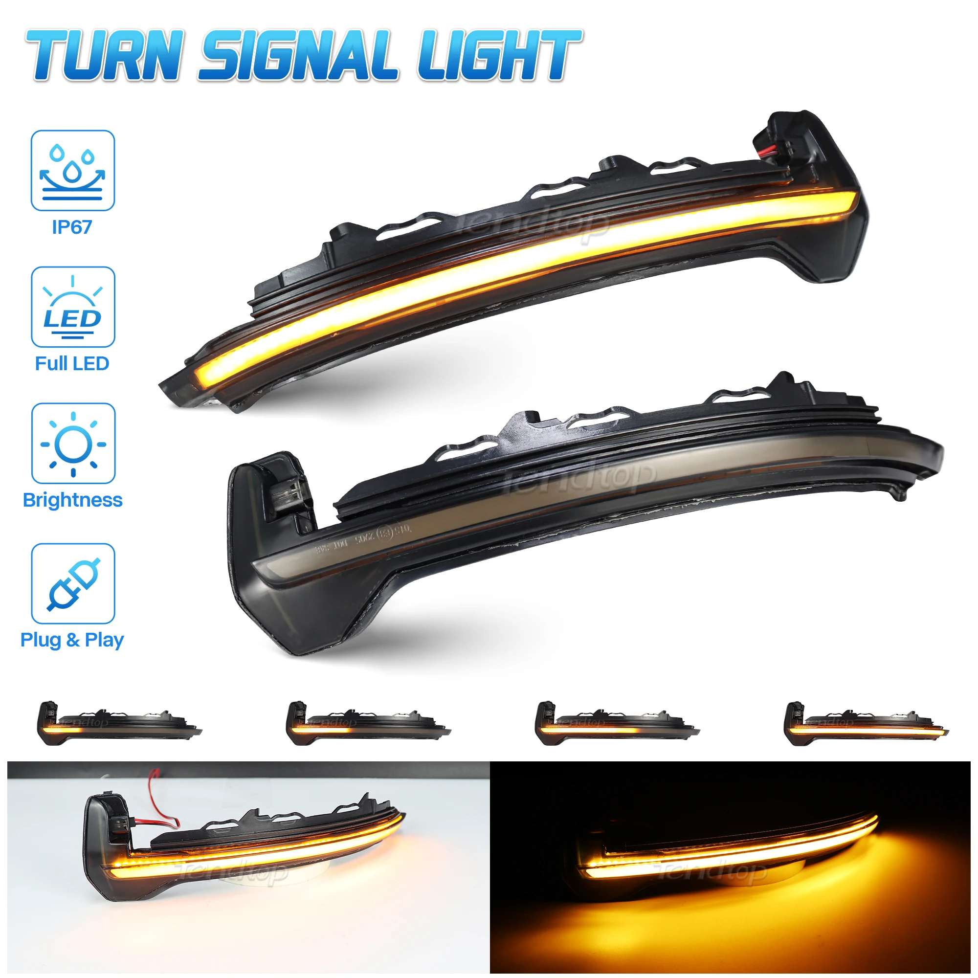 Dynamic LED Turn Signal Lamp Rearview Mirror Indicator Light Car Tuning For Audi TT TTS MK3 8S 2015-2020 TTRS R8