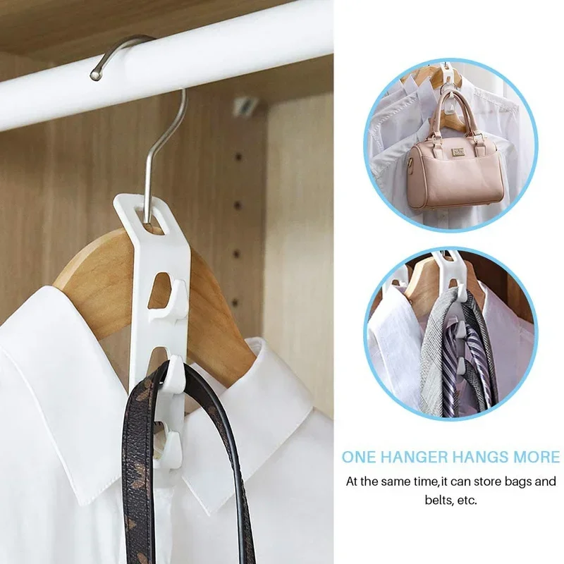 Cascading Clothes Hanger Hooks,Space Saving Series Multi-Function Multi-Layer Cabinet Clothes Connection Storage Clothes Rack