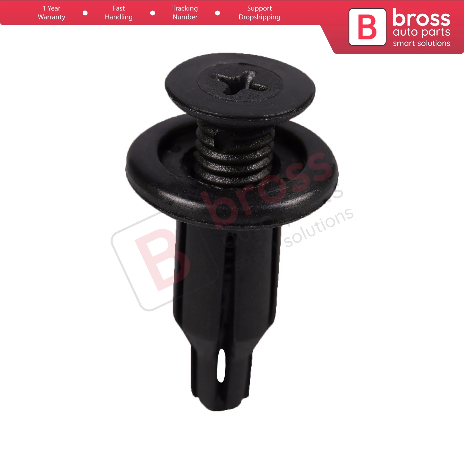 

Bross Auto Parts BCF1017 10 Pieces Front & Rear Bumper Push-Type Retainer for Honda: 91502-SP0-003