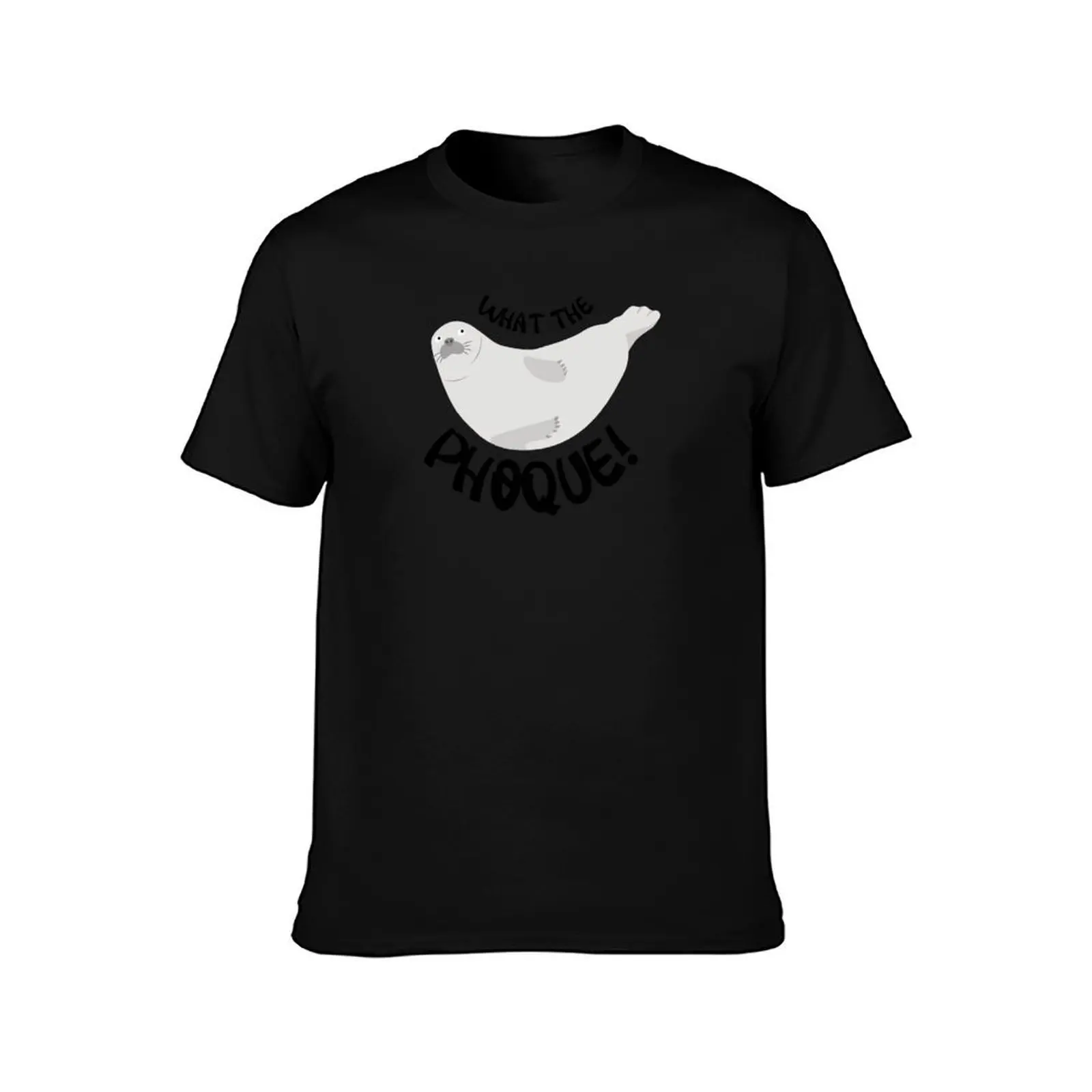 What The PHOQUE - French Language pun T-Shirt, Summer Casual Cotton Tee, Oversized Streetwear Tops, Vintage Graphic Print