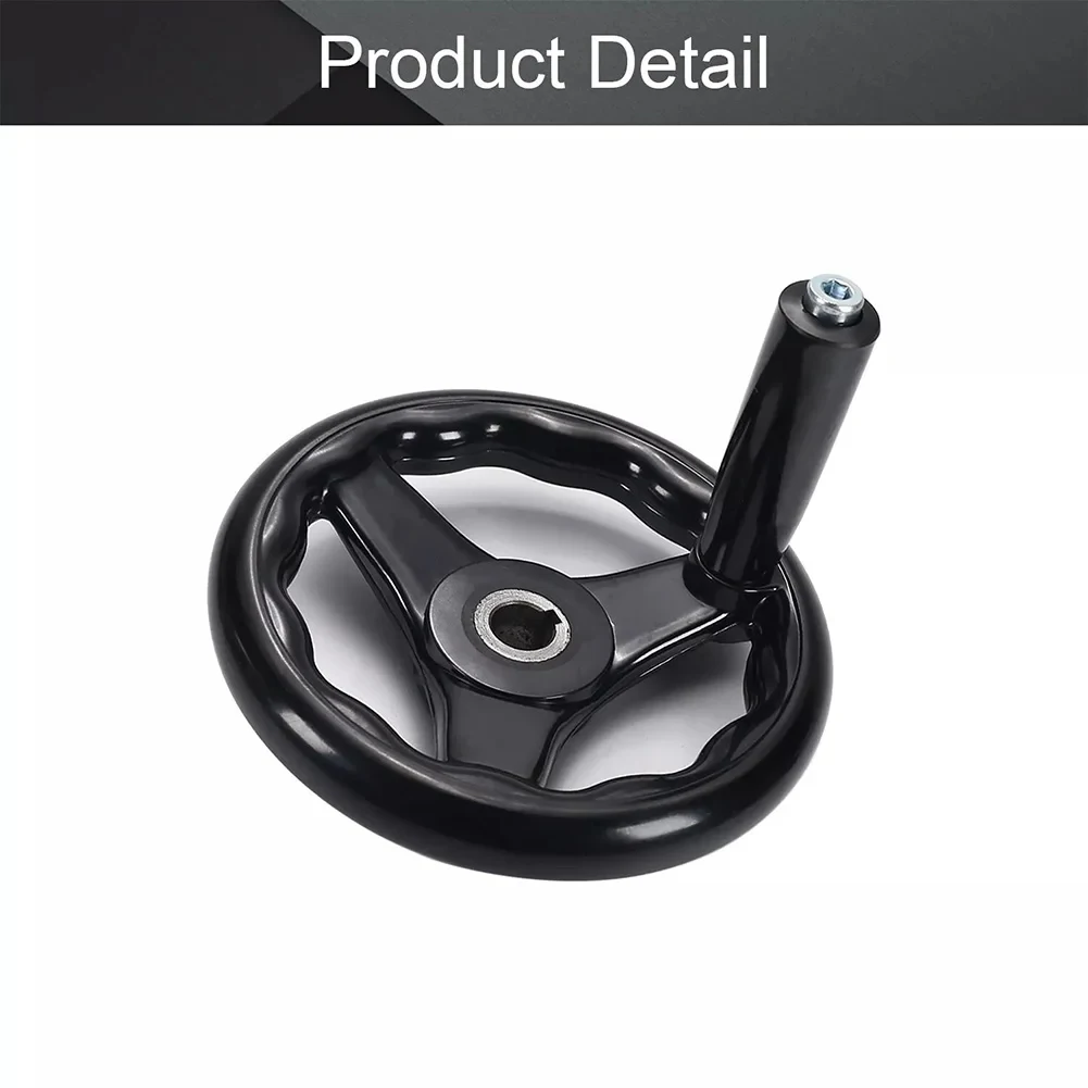 1pcs Grinding Machine Handwheel 3-Spoke Bakelite Round Hand Wheel with Inner Corrugated Rotating Handle Machine Tool