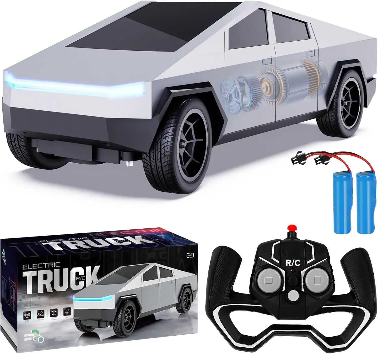 

1:24 Scale High-Speed Remote Control Car - All Terrain Electric Vehicle with LED Lights, Extended