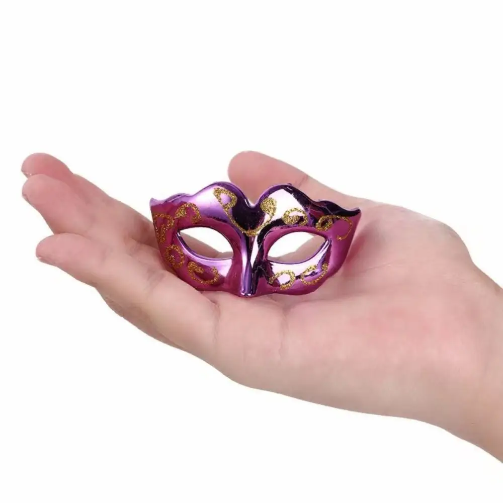 10pcs Plastic Mini Masquerade Masks Color Painting Party Decorations Mask Halloween Party Children Gift