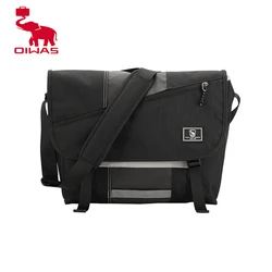 OIWAS-bandolera para hombre, de 14 pulgadas bolso de hombro para ordenador portátil, informal, escolar, maletín de viaje