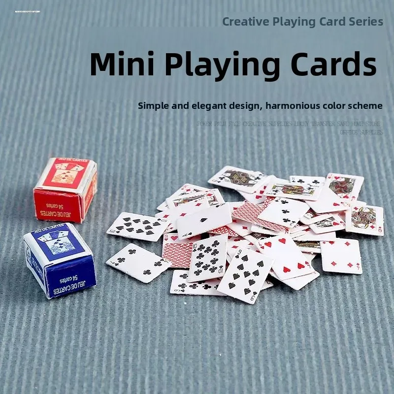 

Portable Travel Poker Cards Super Cute Tabletop Game Plang Cards Creative Gift Small Size Paper Material Single Player