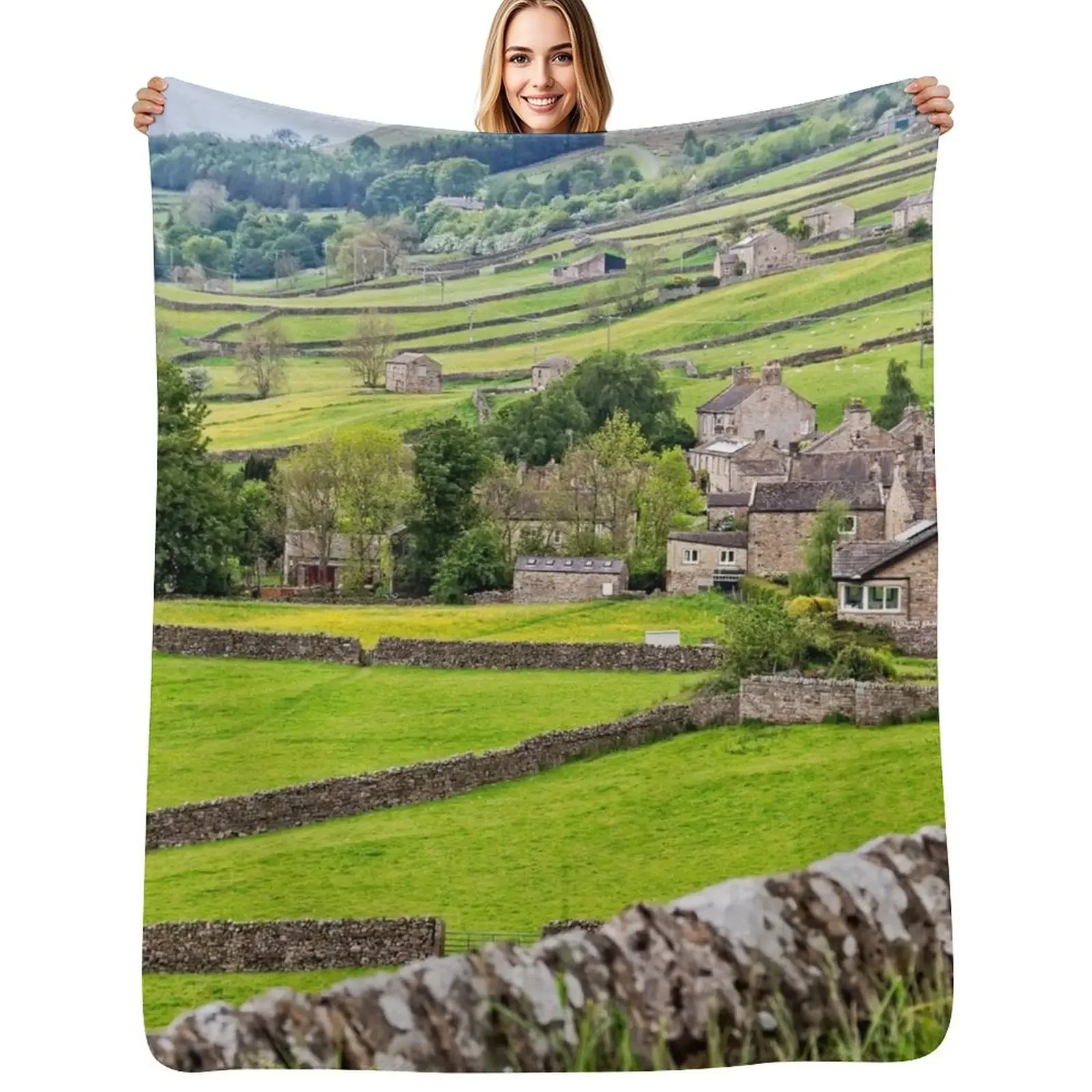 

Gunnerside Yorkshire Throw Blanket Hairy Sofa Custom Weighted Blanket