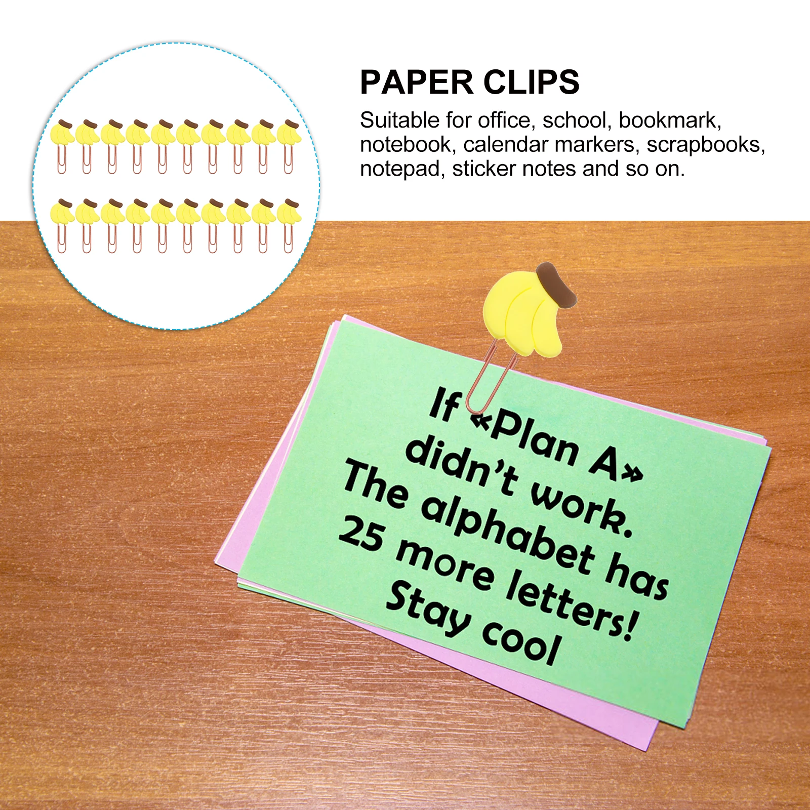 

20 Pcs Avocado Bookmarks Lightweight Portable Practical Hanging Creative Paper Clips Silicone Note Markers Students Office