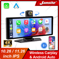 10.26/11.26 inch Dash Cam 4K Car DVR Wireless Carplay&Android Auto GPS Navigation Video Recorder Dashboard Dual Lens Wifi FM AUX