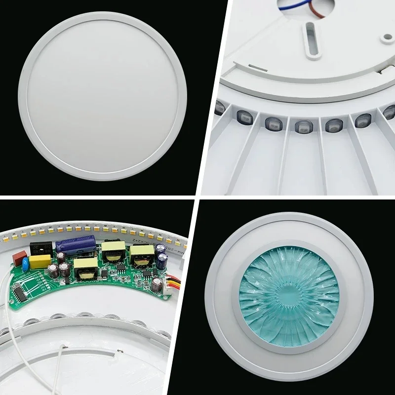 مصباح السقف الذكي RGB ضوء دوار ديكور المنزل APP/التحكم عن بعد 28 واط رقيقة جدا LED تصميم ضوء السقف لغرفة المعيشة