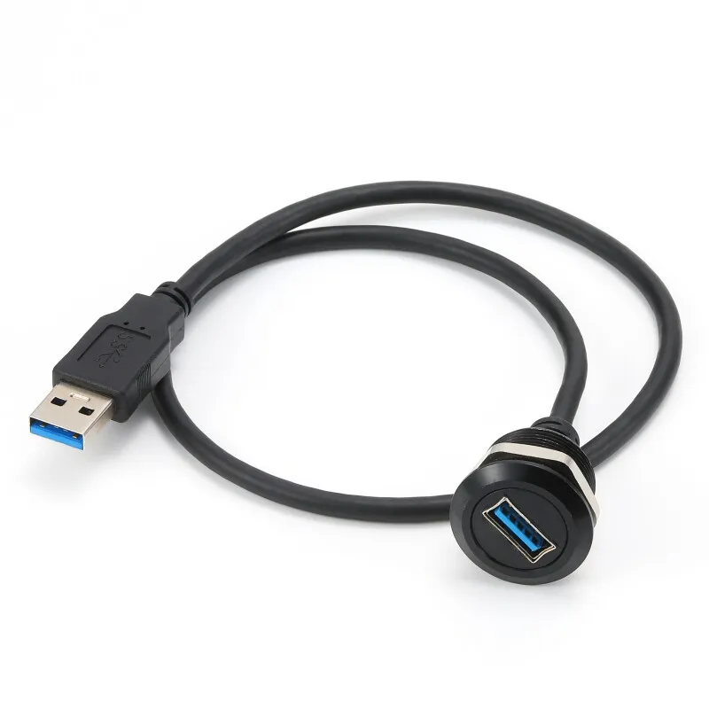 USB3.0 D-Shape Fixed Extension Cable RJ45 Ethernet Data Cable, Front Type-C Panel for PC Case DIY Accessories