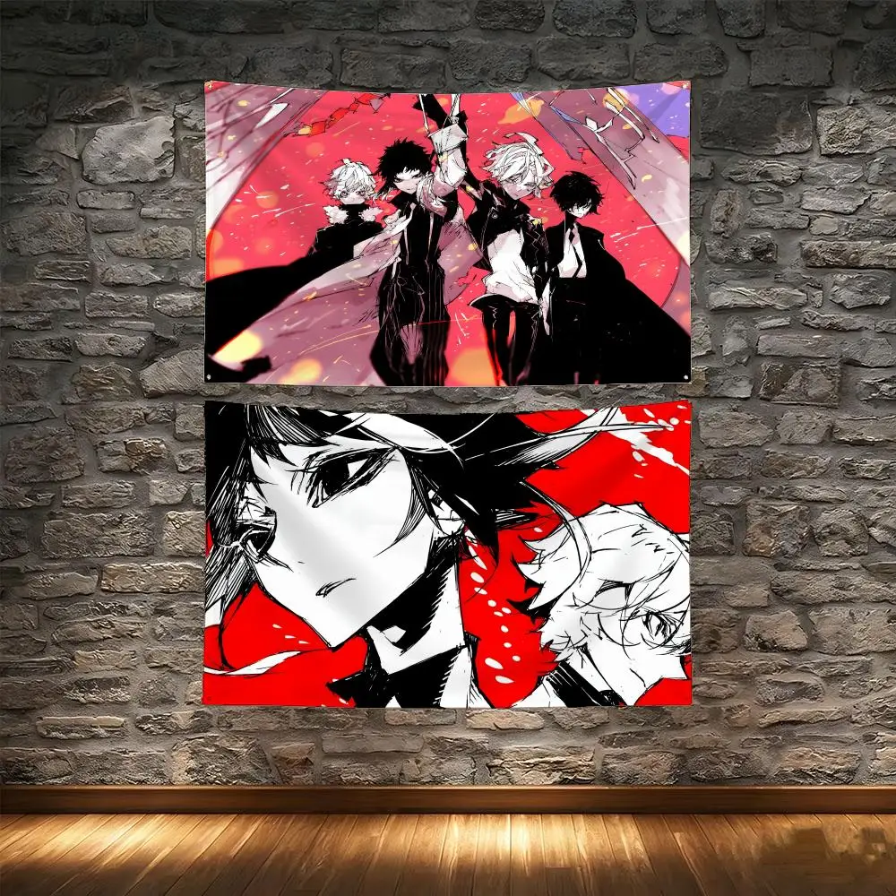 Urban Superpower Anime B-Bungo Stray Dogs B-Beast Flags Tapestry Creative Pattern Photo Living Room Wall Art Party Outdoor Decor