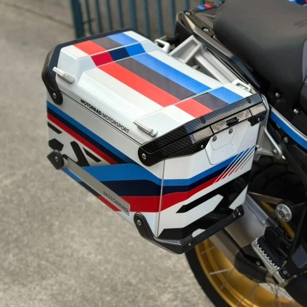 Para BMW R1300GS R 1300 GS Adventure alforjas de aluminio Kit de pegatinas de caja lateral superior