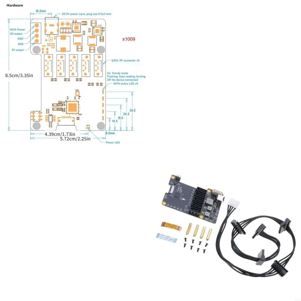 462E X1009 PCIe Expansion Board Upgrades For RPi 5 5B With 5Gbps SATA3.0