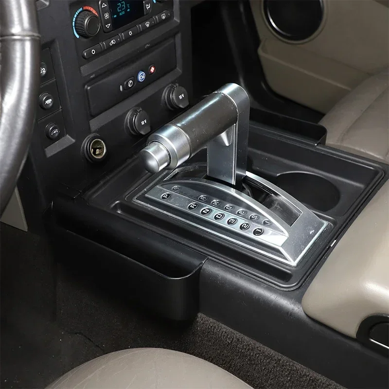 

For Hummer H2 2003-2007 ABS black car central control storage box mobile phone tray car interior modification accessories