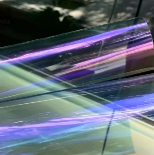 Chameleon Purple Color Shift Windshield Tint Iridescent Car Window Film Anti UV Decorative Solar Tint Source Factory