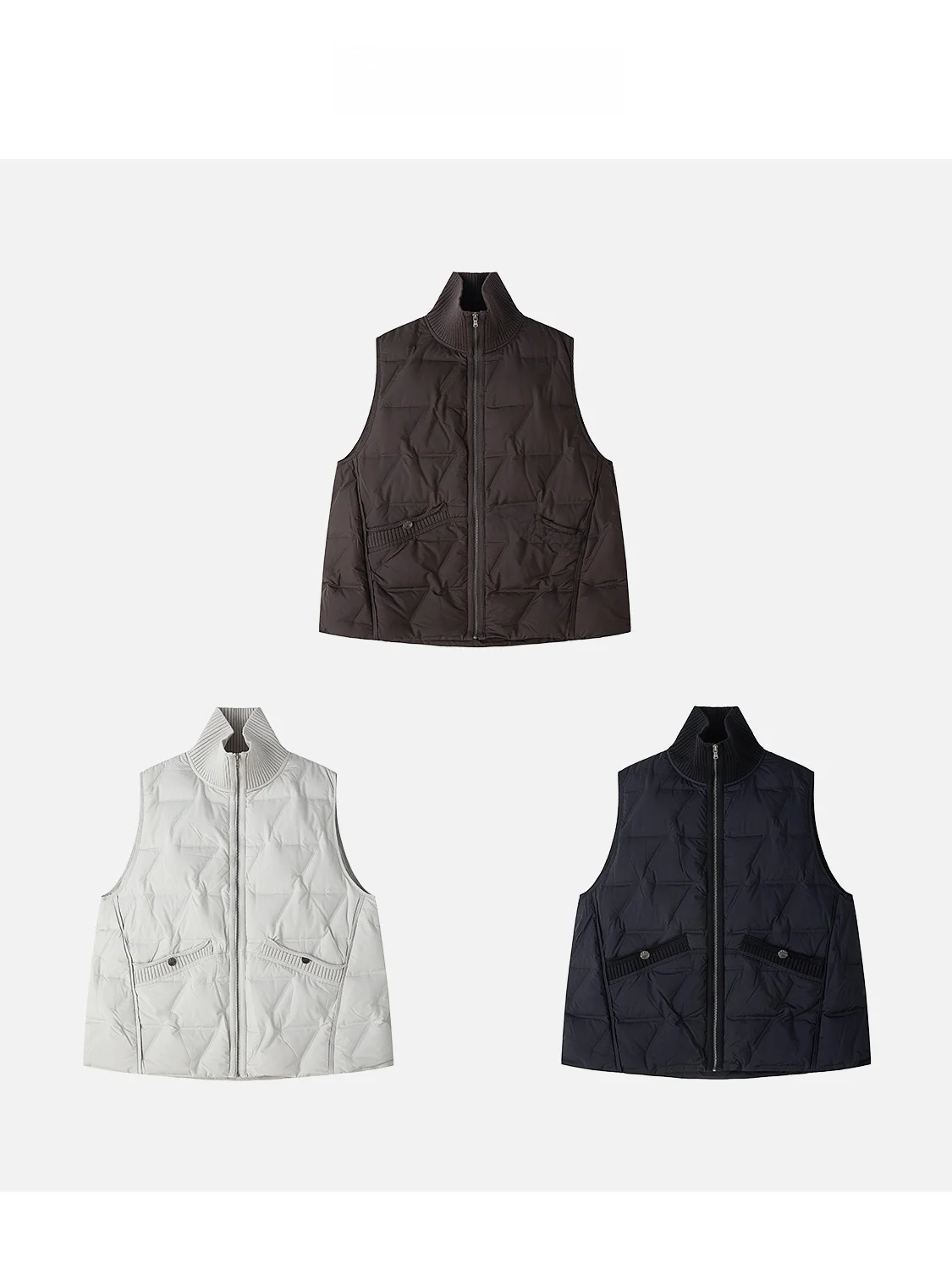 

JINGJING2025 Новый зимний стеганый воротник-стойка на молнии, теплый пуховый жилет с ромбическим узором, женский модный традиционный китайский...