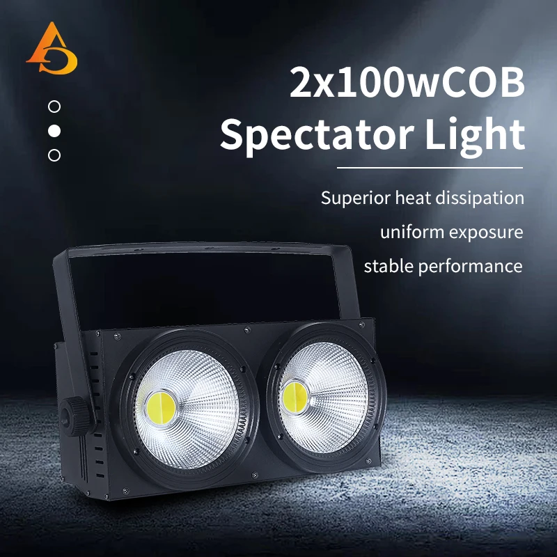 200W Warm Cool White 2IN1 Blinder Projector 2 Eyes 2x100W COB LED Light Audience  For DJ Disco Wedding Party Lighting