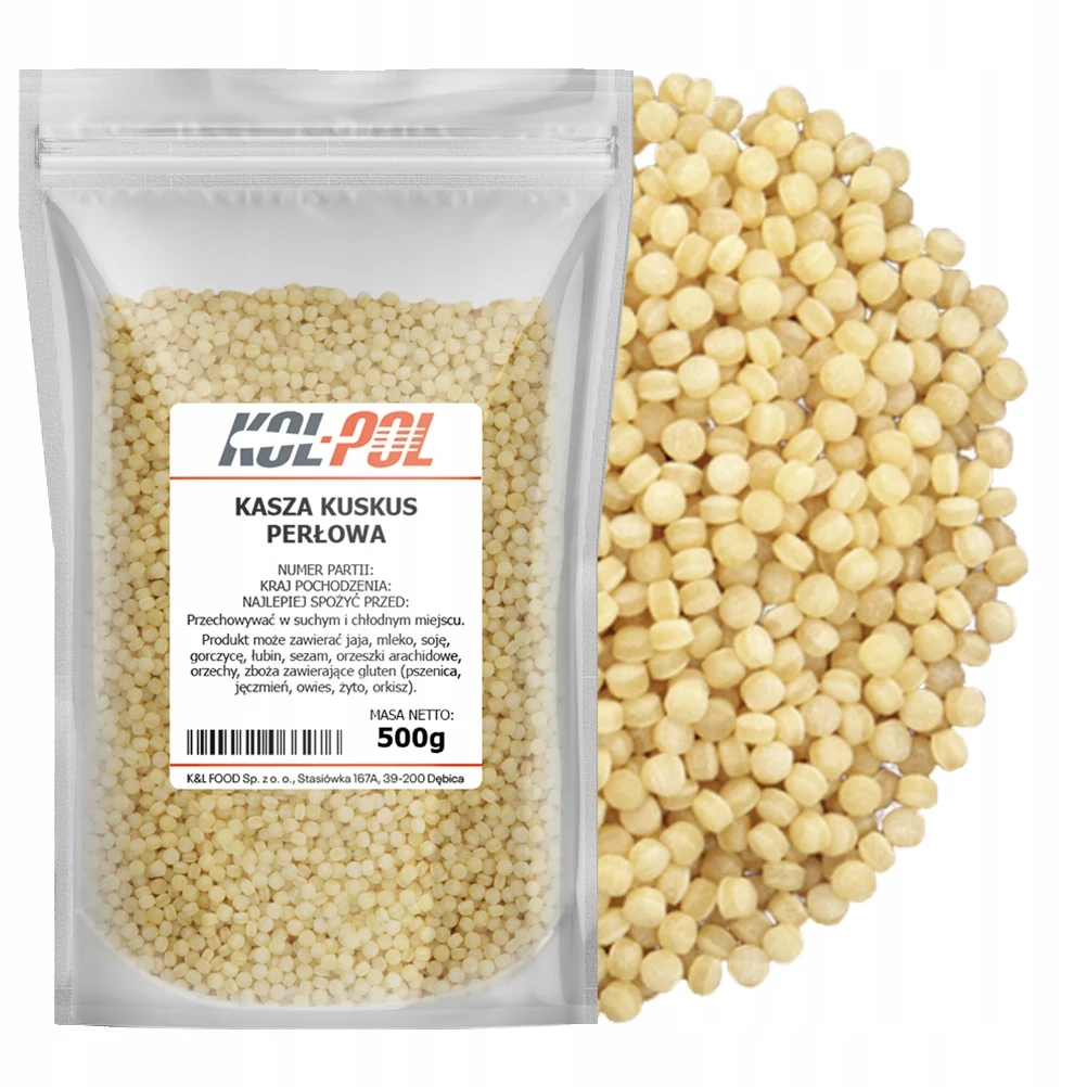 KUSKUS PERŁOWY 500g Kasza kuskus perłowa naturalna wysoka jakość Kol-Pol