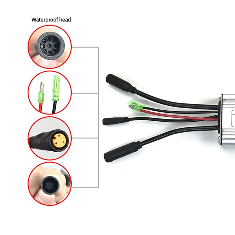 

AC22 E-Bike KT Controller 36V/48V500W 9-Tube KT-22A Square Wave Waterproof Connector Controller Cycling Parts