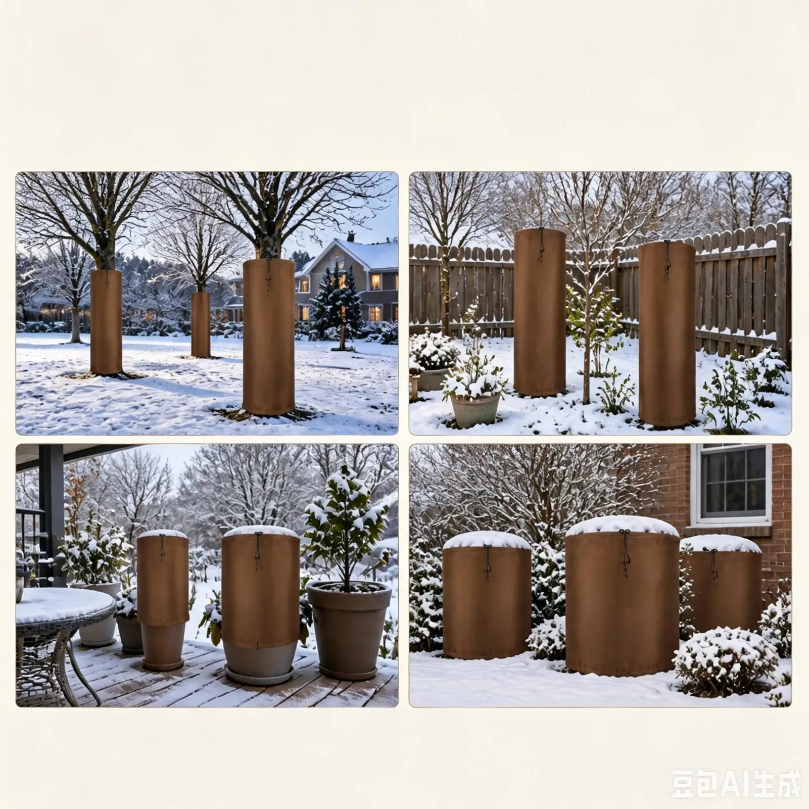 Tree Trunk Protector Guard Tree Bark Freeze Wrap Barrier Plant Frost Protector For Winter Garden Outdoor Backyard Landscape