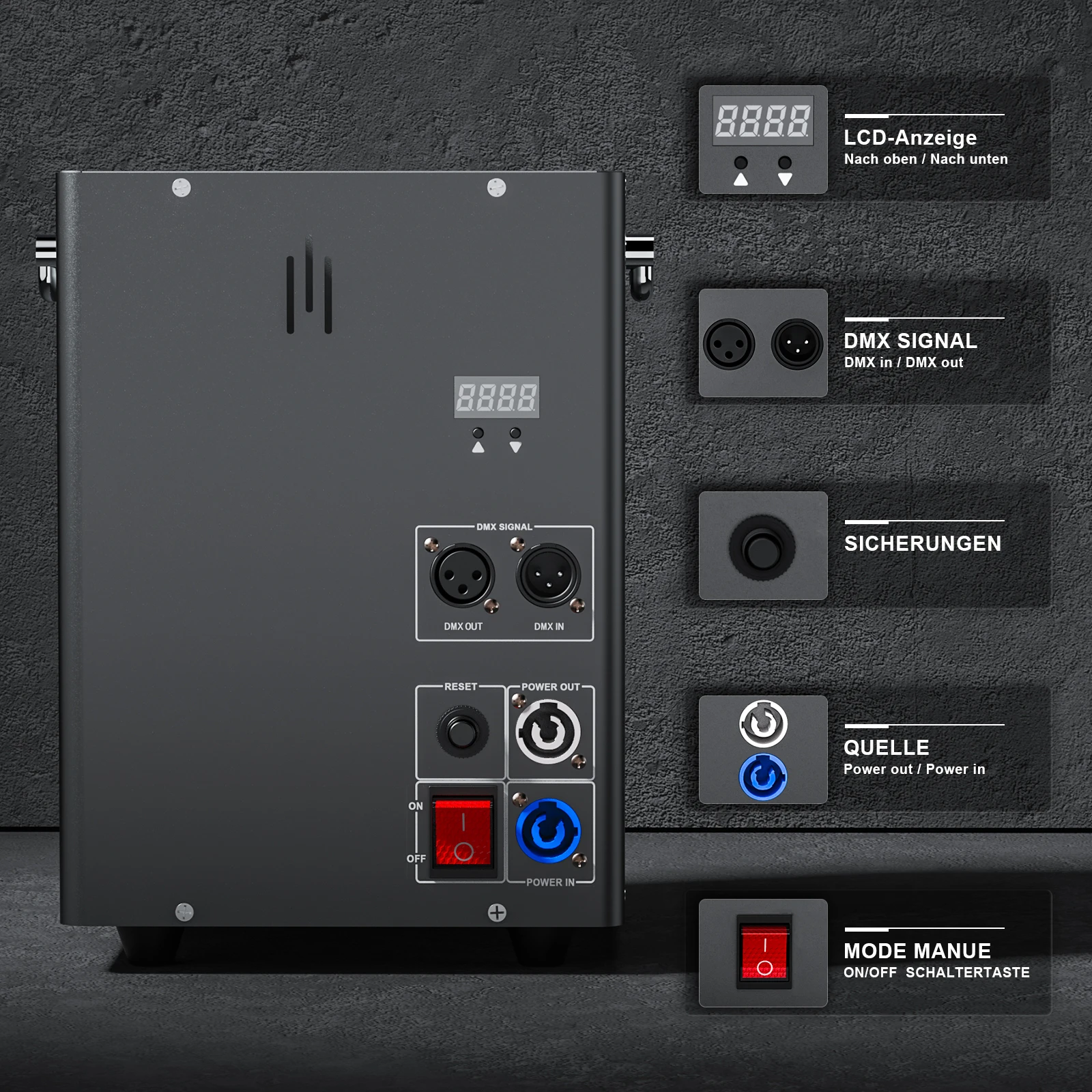 U\'King 180W lanzallamas de un solo cabezal etapa lanzallamas DMX512 máquina de llama máquina de columna de fuego para Bar espectáculo al aire libre