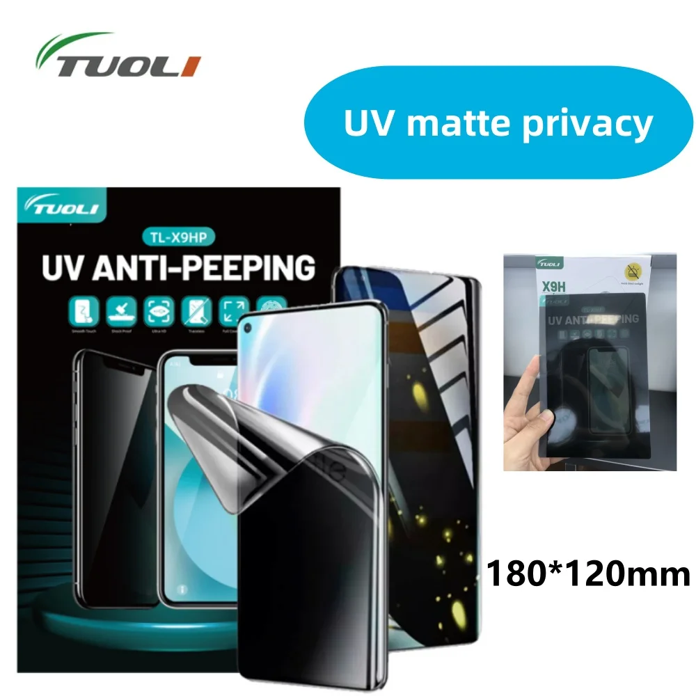 

TUOLI 20 шт. X9HP Anti-Spy Anti-peep УФ-матовая стеклянная пленка для конфиденциальности гидрогелевая защитная пленка для экрана режущий станок плоттер