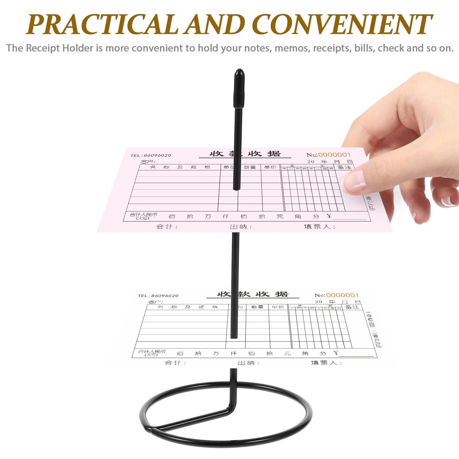 2 قطعة حامل الإيصالات سبايك منظم سطح المكتب المعدني لمطعم مكتب المطبخ الفولاذ المقاوم للصدأ مذكرة فاتورة التخزين ، تذكرة