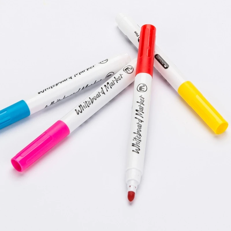 12Pcs Erasable Marker Pen 1.0mm Line Width 12 Color Colored Whiteboard Marker Large Capacity Quick Drying for Office