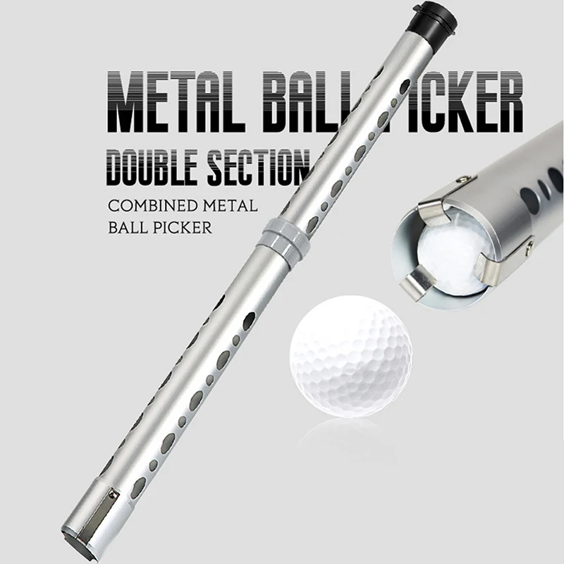 Portable Golf Ball Retriever Stainless Steel Shaft Golf Ball Picker Ball Pick Up Tube