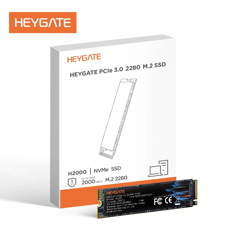 HEYGATE SSD M.2 2280 PCIe 3.0 NVMe Solid State Drive 512GB 256GB 2400MB/s Lesegeschwindigkeit für Laptop Desktop Gaming Speicher-Upgrade – Detail 7