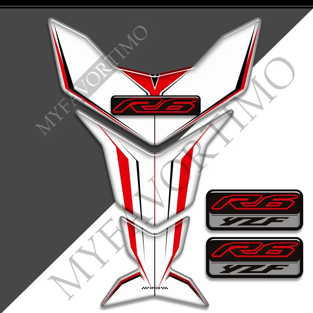 

Tank Pad Fuel Protector Emblem Badge Logo Stickers Decal Knee For YAMAHA YZF-R6 YZF R6 YZFR6