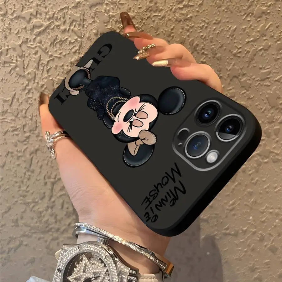 حافظة لهاتف آيفون 7 8 15 16 14 Plus XS Max 17Air XR 13 12 11 17 Pro Max غطاء هاتف ناعم أسود